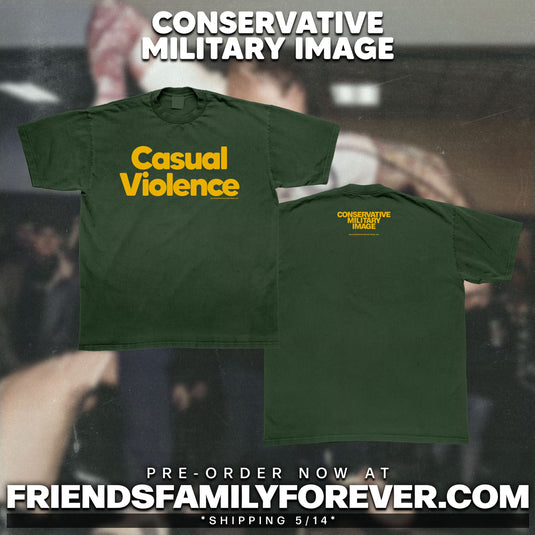 Conservative Military Image  - Casual Violence Green/Golden Yellow
