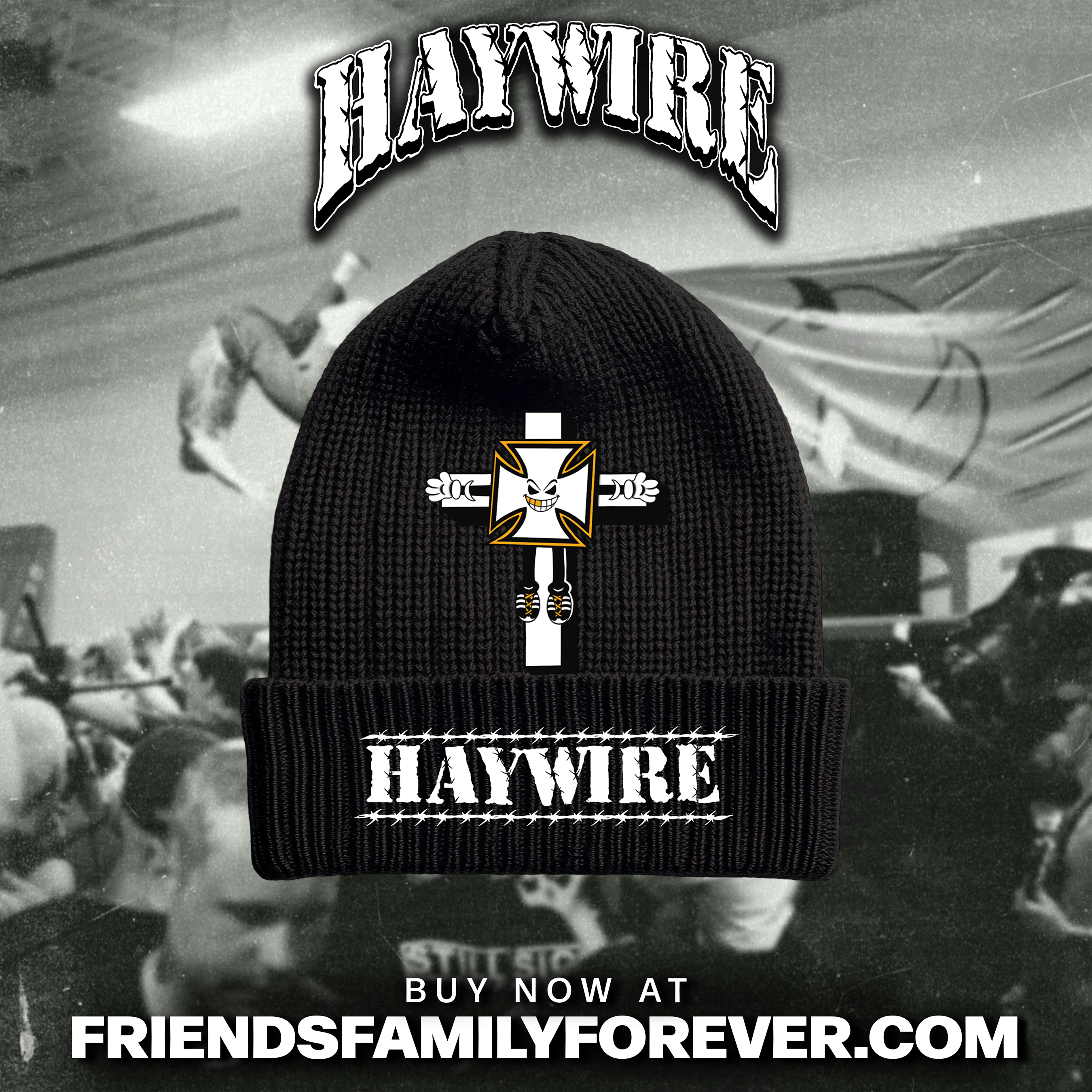 Haywire - Crucified Chris Beanie – Friends Family Forever