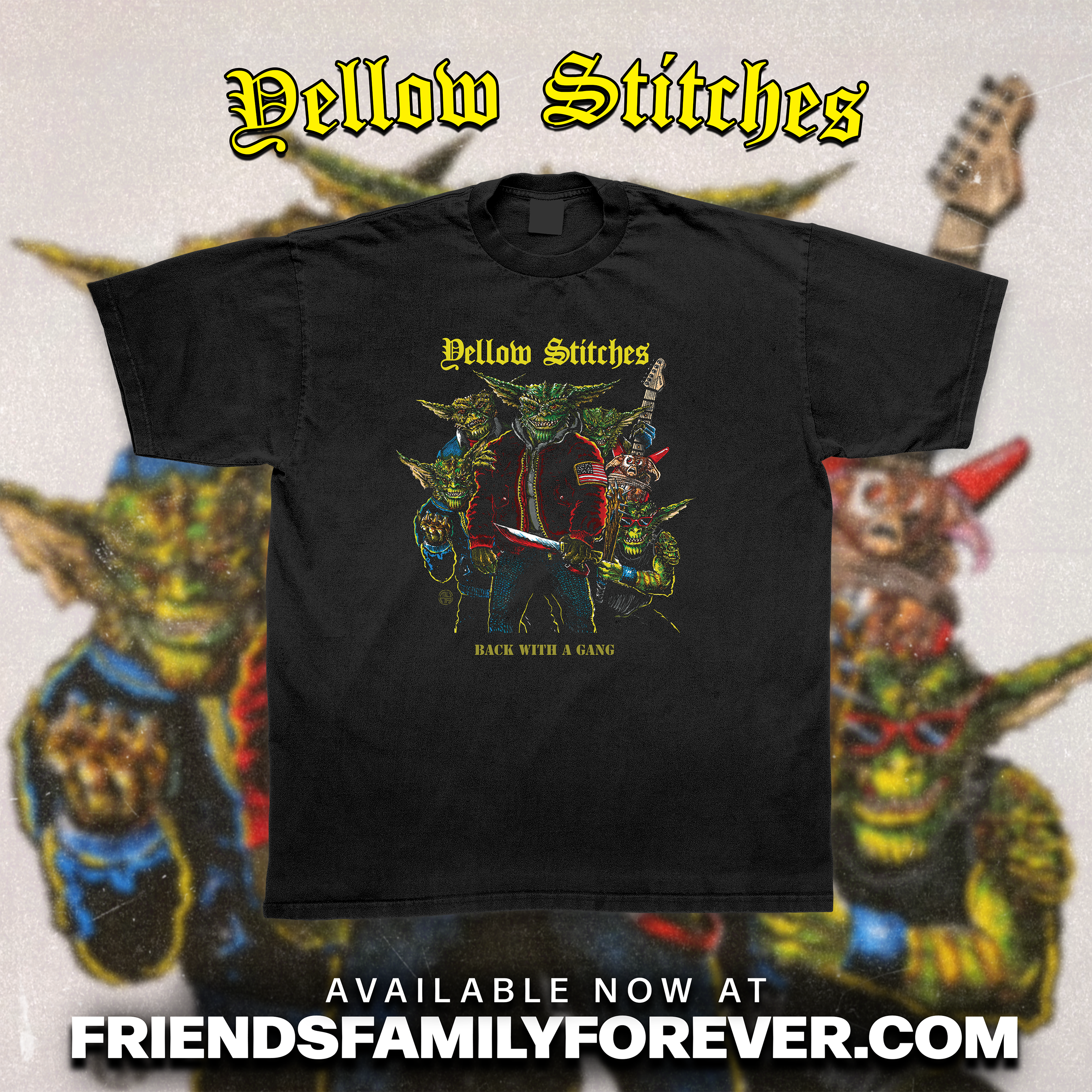 Yellow Stitches - Back With A Gang Shirt – Friends Family Forever
